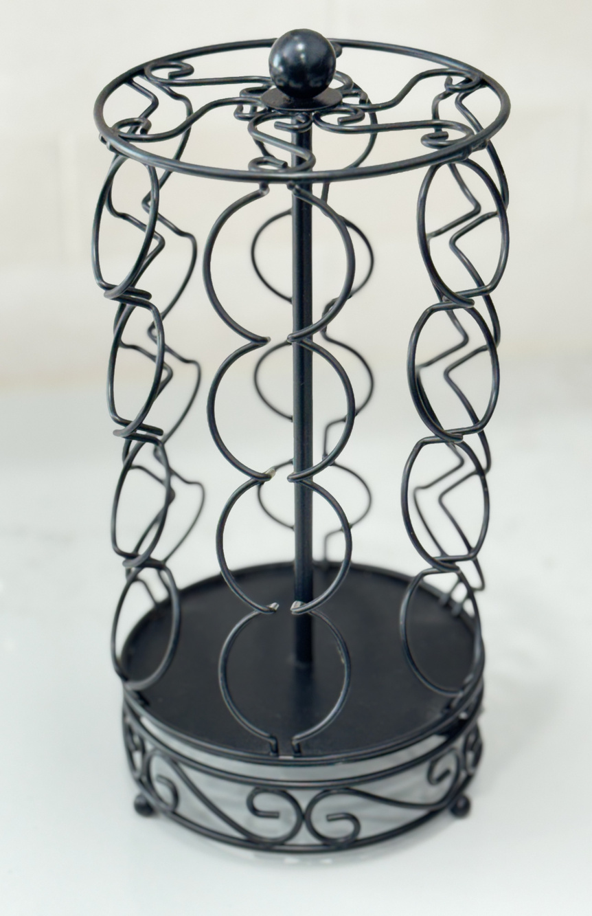 Nifty Black Wire 24 K-Cup Pod Carousel Coffee Capsule Rotating Storage Tower